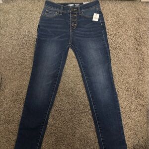 NWT Old Navy Girls Rockstar Dark Blue Skinny Jeans